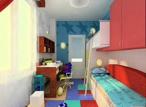 Узкая детская комната — уютный дизайн возможен